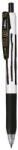 Zebra Zseléstoll, 0, 33 mm, nyomógombos, csíkos test, ZEBRA Sarasa Clip, fekete (TZ48291) (48291)