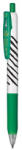 Zebra Zseléstoll, 0, 33 mm, nyomógombos, csíkos test, ZEBRA Sarasa Clip, zöld (TZ48294) (48294)