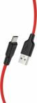 hoco. X21 USB-A apa - Micro-USB apa Adat és töltő kábel - Piros (1m) (HC711878)