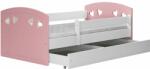 Kocot Kids Julia Ifjúsági ágy ágyneműtartóval és matraccal - rózsa (LJU_PU_M_MX) - pepita - 108 900 Ft