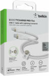 Belkin BOOST CHARGE PRO Flex USB-C to LTG, Braided Silicone Cable (CAA011bt3MWH)