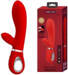 Pretty Love Vibrator Iepuras Thomas, 7 Moduri Vibratii, Silicon, USB, Rosu, 20.5 cm Vibrator