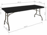 PMP/HM_Raktár Összecsukható konferencia asztal, 183cm, 183cm, 25kg (E180-eventB) (E180-eventB)