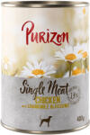 Purizon Purizon 5 + 1 gratis! 6 x 400/800 g Hrană umedă câini - Single Meat: Pui cu flori de mușețel (6 400 g)