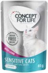 Concept for Life Concept for Life 10 + 2 gratis! 12 x 85 g Hrană umedă pisici - Senstive Cats Miel în sos