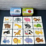  Készségfejlesztő kirakós kártyajáték Állatok (KB-KBL-1253-01)