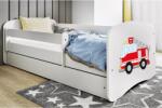 Kocot Kids Babydreams Ifjúsági ágy ágyneműtartóval - Tűzoltóautó (LBD_BM_STP) - pepita - 82 790 Ft