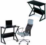 ModernHOME Számítógépes íróasztal polccal, asztal, irodai asztal, játékaszta (PJJCT0165 BLACK)
