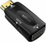 Astrum DA480 HDMI - VGA + 3.5mm Jack adapter fekete (GE4895205309425)