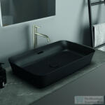 Ideal Standard IPALYSS 65x39, 5 cm-es pultra ültethető mosdó leeresztő nélkül, matt fekete E1887V3 (E1887V3)