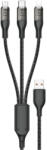 Dudao 3in1 USB - USB-C + micro + Lightning Kábel - 1.2m 120W - Ezüst (L22X)