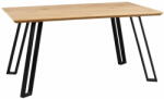  KONDELA Étkezőasztal Pedál 140 cm - tölgy / fekete