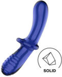 Satisfyer - dildo din sticlă dublu capăt - albastru (4061504045931) Dildo
