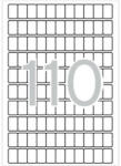 APLI Etikett, 12x18 mm, kerekített sarkú, A5 hordozón, APLI, 1650 etikett/csomag, APLI (LCA1860)