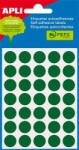 APLI Etikett, 13 mm kör, kézzel írható, színes, APLI, zöld 175 etikett/csomag, APLI (LCA2058)
