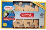 Mattel és barátai: Fa sínpálya kanyar szett, 90 mm
