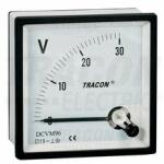 TRACON Feszültségmérő analóg táblaműszer 0-30Vméréstartomány DC 1.5-osztály 48mm x 48mm x TRACON - DCVM48-30 (DCVM48-30)