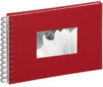 PAGNA 24x17cm fehér lapos spirálos piros fotóalbum (P1210903)