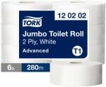 Tork Jumbo tekercses WC papír T1 2 rétegű, fehér, 6x280m SCA120202