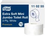 Tork Premium mini jumbo ipari WC papír, extra soft T2 3 rétegű, fehér, 12x120m SCA110255