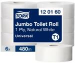 Tork Universal jumbo ipari WC papír T1 1 rétegű, törtfehér, 6x480m SCA120160