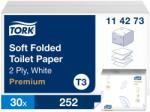 Tork Premium Folded hajtogatott WC papír, soft T3 2 rétegű, fehér, 30x252lap SCA114273