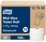Tork Advanced Mid size ipari WC papír tekercs T6 2 rétegű, fehér, 27x100m SCA127530