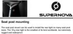 Supernova E3 Tail Light 2 Seat Post 12V E-bike hátsó lámpa (NTK2SV12BLK)
