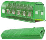 Ruhhy Kerti fóliasátor, csak fólia, 6x3x2m, szúnyóghálós ablakok, vízálló, UV álló zöld