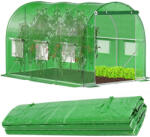Ruhhy Kerti fóliasátor, csak fólia, 3x2x2m, szúnyóghálós ablakok, vízálló, UV álló zöld