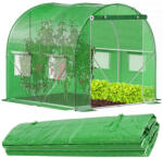 Ruhhy Kerti fóliasátor, csak fólia, 2x2x2m, szúnyóghálós ablakok, vízálló, UV álló zöld