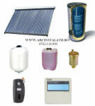 Sontec PACHET PANOU SOLAR cu 20 tuburi vidate SONTEC si boiler 200 litri cu doua serpentine pentru 3-4 persoane