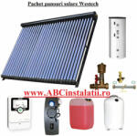 Westech Pachet panou solar Westech cu 30 tuburi vidate HY cu oglinda CPC - BOILER 200 litri