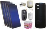 SUNSYSTEM Pachet solar premium, presurizat, 4x panou plan Sunsystem PК SL FP 2.0, Boiler cu 2 serpentine Fornello SOL 300 LT 2S, controller, vas expansiune solar, vas expansiune sanitar, grup pompare Fornello (