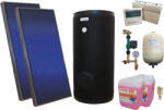 SUNSYSTEM Pachet sistem solar presurizat, 2 panouri solare plane Sunsystem PК SL FP 2.0, Boiler cu 2 serpentine Fornello SOL 200 LT 2S, controller, vas expansiune, grup pompare, aerisitor 1/2, antigel (2xPK-SL-