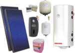SUNSYSTEM Pachet solar premium, presurizat, 2x panou plan Sunsystem PК SL FP 2.0, Boiler cu 2 serpentine Sunsystem BB NL2 150 PRL 2S, controller, vas expansiune solar, vas expansiune sanitar, grup pompare Forne
