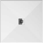 Jika Padana négyzet alakú zuhanytálca, 1000x1000 mm, matt fehér, rozsdamentes acél lefolyófedéllel (H213936R100001) (H213936R100001)