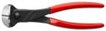 KNIPEX 68 01 200 EAN Homlokcsípőfogók műanyaggal bevonva feketére foszfátozott 200mm (68 01 200 EAN)