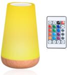 Hyted Állítható 13 színű hordozható RGB LED éjjeli lámpa gyerekeknek távirányítóval és USB töltéssel (SB-6640)
