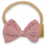 NEW BABY Puha muszlinból készült fejpánt csecsemőknek New Baby pink - pindurka