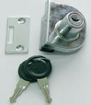 Siso 917 zár két üvegre egyforma kulcs nikkel (11168)