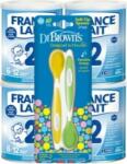 France Lait Franța Lait 2 formule ulterioare de lapte pentru sugari de la 6-12 luni 4x400g + 2 lingurițe (IP3265)