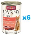 Animonda Carny Kitten Marhahús és pulyka 6x400 g
