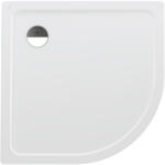 Laufen PLATINA Negyed-köríves alakú zuhanytálca, acéllemez átmérő 550 mm, zajvédelmi párnával, Matt Fehér H2150097570401 (H2150097570401)