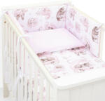 MT Textil MTT 3 részes ágyneműhuzat szett (100x135cm) - Rózsaszín felhők alvó macikkal