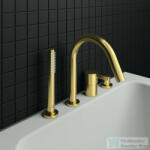 Ideal Standard JOY 4 üléses kádtöltő csaptelep zuhanyszettel, Brushed gold BC789A2 (BC789A2)