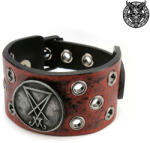 Leather & Steel Fashion Brățară Red sigil of lucifer - LSF1 72