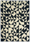  LUZ, kültéri UV álló, fekete-fehér geometriai mintás szőnyeg