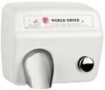 World Dryer Model A nyomógombos, időzített kézszárító, acél, fehér, 2300 W (DA548-974)