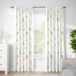 Goldea draperie 100% bumbac - lămâie 240x150 cm